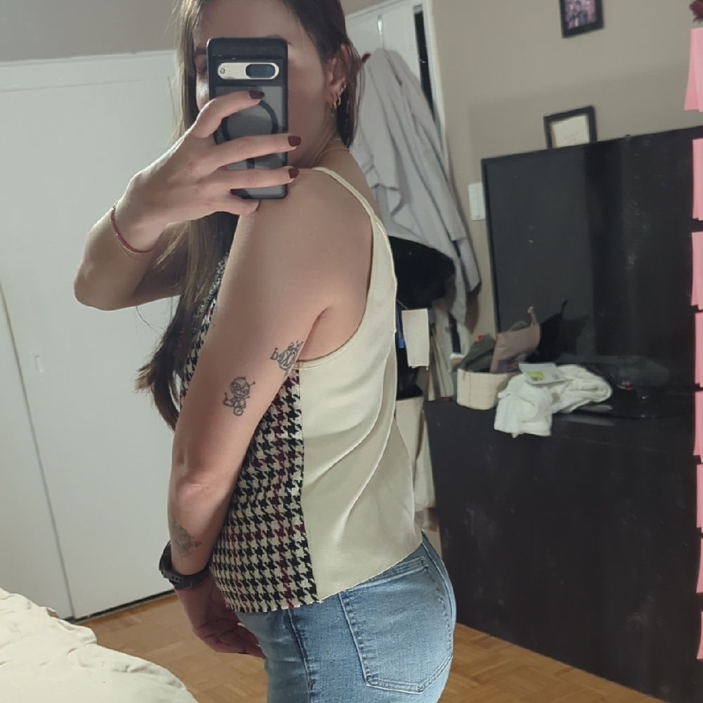 Zara Multicolor Houndstooth Camisole - Picture 4 of 7